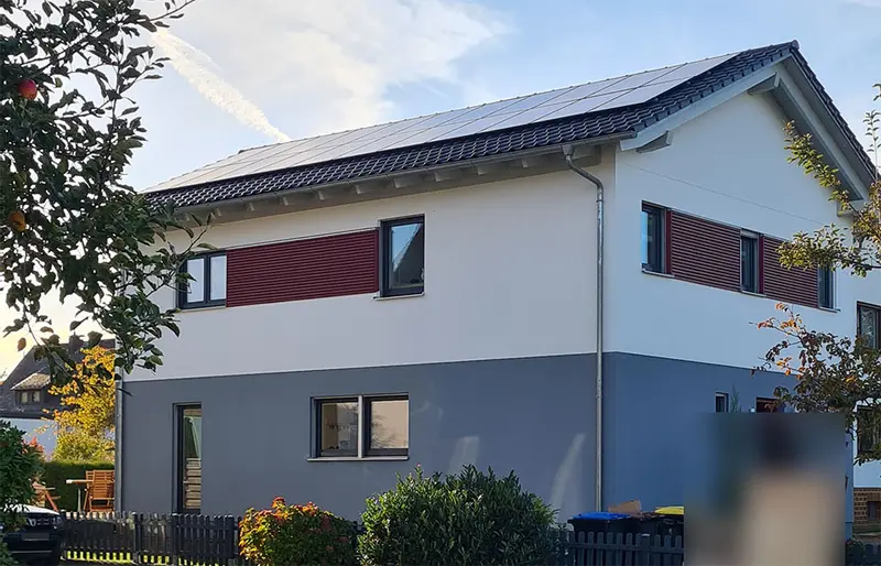 Photovoltaikanlage auf einem Wohnhaus in Ehringshausen