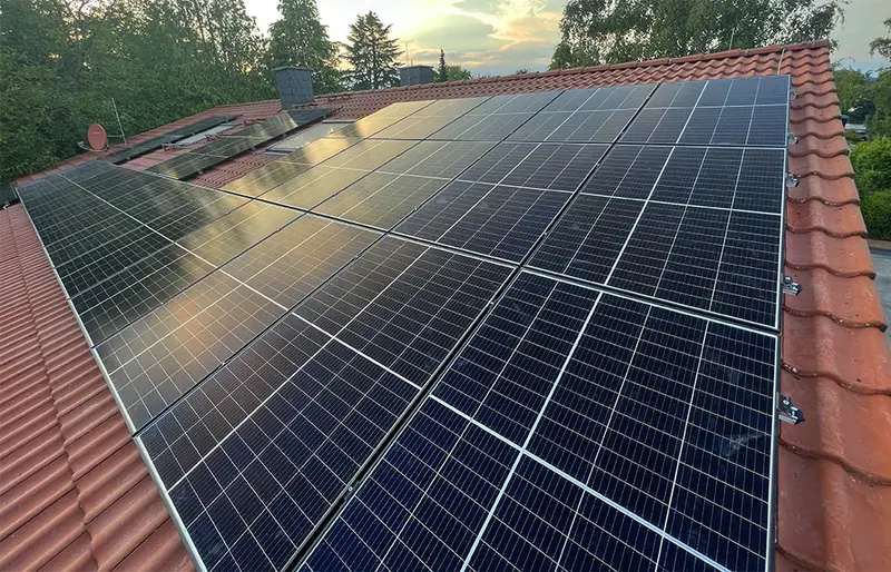 Photovoltaikanlage auf einem Wohnhaus in Kelkheim