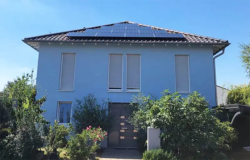 Photovoltaikanlage auf einem Wohnhaus in Ingelheim